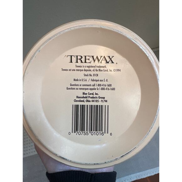 Older Trewax -Clear Paste w Carnauba for Floors Furniture Woodwork  75% full - Picture 4 of 7